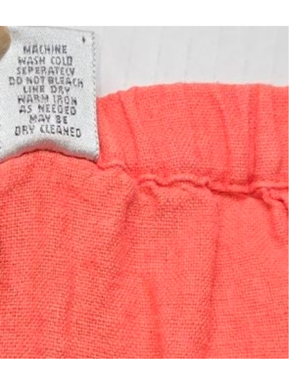 Chico’s Linen Cargo Wide Leg Crop Pants Size 2 Coral Lagenlook - Picture 8 of 8
